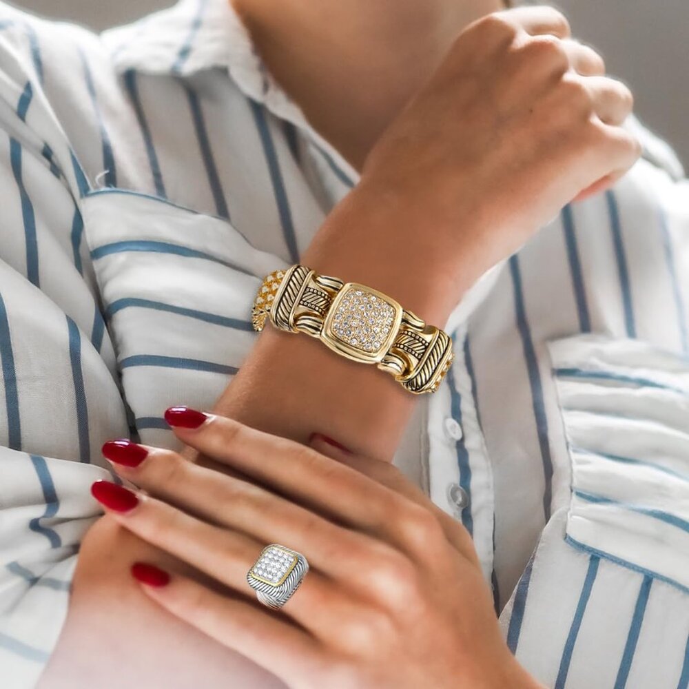 Pave Crystals Designer Inspired Statement Popcorn… - image 4